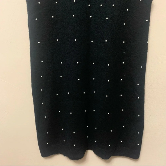 Zara Pearl Trim Knit Sweater Mini Dress Size Large Blogger's Fav - Picture 10 of 13